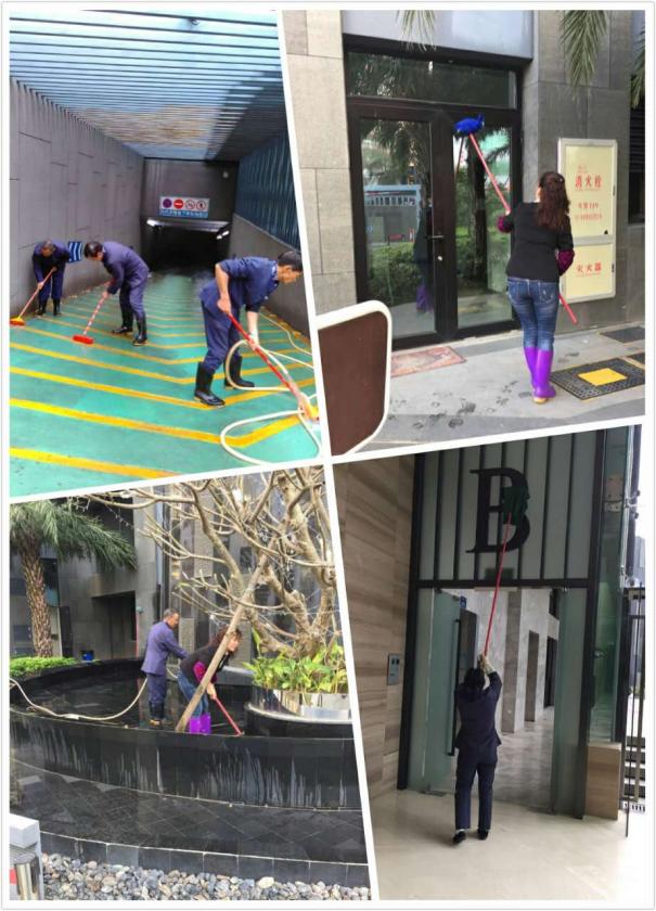 致環(huán)境事業(yè)部辛勤勞動的保潔員